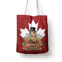 Funny Groundhog Day Tote Bag Canadian Maple Leaf - Wonder Print Shop