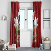 Funny Groundhog Day Window Curtain Canadian Maple Leaf - Wonder Print Shop
