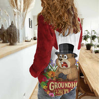 Funny Groundhog Day Women Casual Shirt Canadian Maple Leaf - Wonder Print Shop
