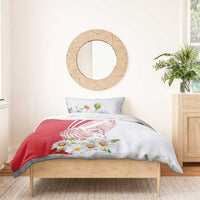 Personalized Denmark Bedding Set Mute Swan With Marguerite Daisy