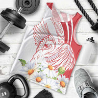 Personalized Denmark Men Tank Top Mute Swan With Marguerite Daisy