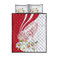 Personalized Denmark Quilt Bed Set Mute Swan With Marguerite Daisy