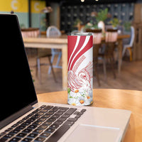 Personalized Denmark Skinny Tumbler Mute Swan With Marguerite Daisy