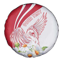 Personalized Denmark Spare Tire Cover Mute Swan With Marguerite Daisy