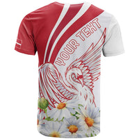 Personalized Denmark T Shirt Mute Swan With Marguerite Daisy