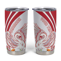 Personalized Denmark Tumbler Cup Mute Swan With Marguerite Daisy