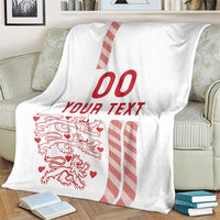 Custom Denmark Football Blanket Danish Dynamite White Version