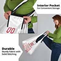 Custom Denmark Football Grocery Bag Danish Dynamite White Version