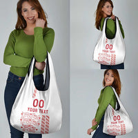 Custom Denmark Football Grocery Bag Danish Dynamite White Version