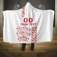 Custom Denmark Football Hooded Blanket Danish Dynamite White Version