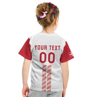 Custom Denmark Football Kid T Shirt Danish Dynamite White Version