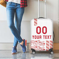 Custom Denmark Football Luggage Cover Danish Dynamite White Version