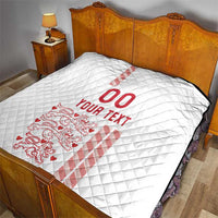 Custom Denmark Football Quilt Danish Dynamite White Version
