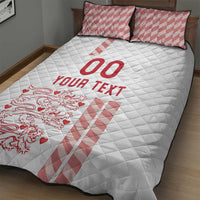 Custom Denmark Football Quilt Bed Set Danish Dynamite White Version