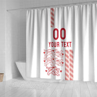 Custom Denmark Football Shower Curtain Danish Dynamite White Version