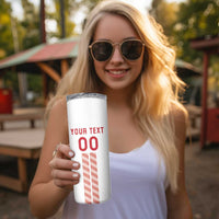 Custom Denmark Football Skinny Tumbler Danish Dynamite White Version