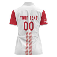 Custom Denmark Football Women Polo Shirt Danish Dynamite White Version