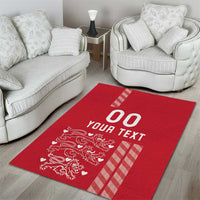 Custom Denmark Football Area Rug Danish Dynamite Red Version