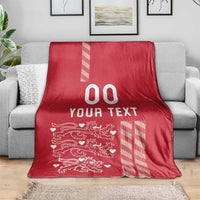 Custom Denmark Football Blanket Danish Dynamite Red Version