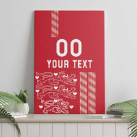 Custom Denmark Football Canvas Wall Art Danish Dynamite Red Version