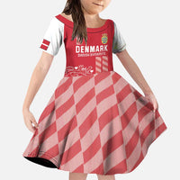 Custom Denmark Football Family Matching Puletasi and Hawaiian Shirt Danish Dynamite Red Version