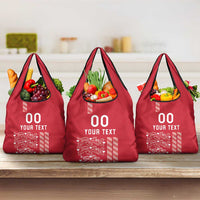 Custom Denmark Football Grocery Bag Danish Dynamite Red Version
