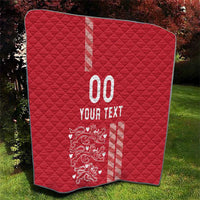 Custom Denmark Football Quilt Danish Dynamite Red Version