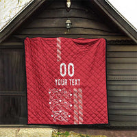 Custom Denmark Football Quilt Danish Dynamite Red Version