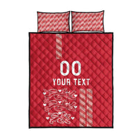 Custom Denmark Football Quilt Bed Set Danish Dynamite Red Version