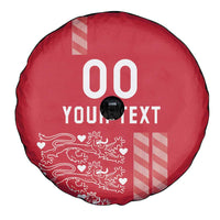 Custom Denmark Football Spare Tire Cover Danish Dynamite Red Version