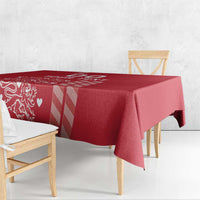 Custom Denmark Football Tablecloth Danish Dynamite Red Version