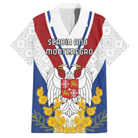 Personalized Serbia and Montenegro National Day Family Matching Summer Maxi Dress and Hawaiian Shirt Coat Of Arms Flag Style Since1992