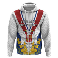 Personalized Serbia and Montenegro National Day Hoodie Coat Of Arms Flag Style Since1992