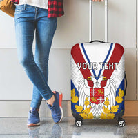 Personalized Serbia and Montenegro National Day Luggage Cover Coat Of Arms Flag Style Since1992