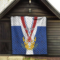 Personalized Serbia and Montenegro National Day Quilt Coat Of Arms Flag Style Since1992