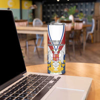Personalized Serbia and Montenegro National Day Skinny Tumbler Coat Of Arms Flag Style Since1992