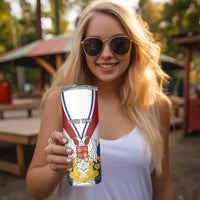 Personalized Serbia and Montenegro National Day Skinny Tumbler Coat Of Arms Flag Style Since1992