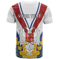 Personalized Serbia and Montenegro National Day T Shirt Coat Of Arms Flag Style Since1992