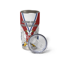 Personalized Serbia and Montenegro National Day Tumbler Cup Coat Of Arms Flag Style Since1992