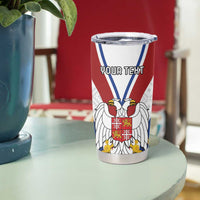 Personalized Serbia and Montenegro National Day Tumbler Cup Coat Of Arms Flag Style Since1992