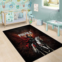 Polish Winged Hussars Area Rug Polska Legendary Cavalry Warrior