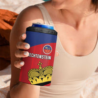 Custom Liechtenstein Football 4 in 1 Can Cooler Tumbler Come On The Blue-Reds