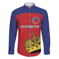 Custom Liechtenstein Football Family Matching Off Shoulder Short Dress and Hawaiian Shirt Come On The Blue-Reds