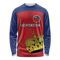 Custom Liechtenstein Football Long Sleeve Shirt Come On The Blue-Reds