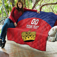 Custom Liechtenstein Football Quilt Come On The Blue-Reds