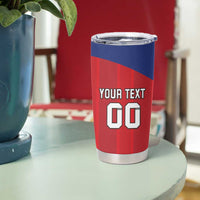 Custom Liechtenstein Football Tumbler Cup Come On The Blue-Reds