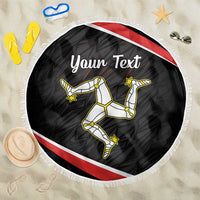 Personalized Isle of Man Beach Blanket Quocunque Jeceris Stabit