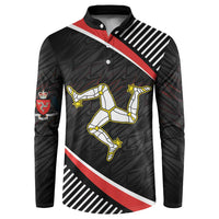 Personalized Isle of Man Button Sweatshirt Quocunque Jeceris Stabit