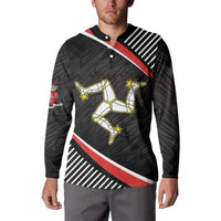 Personalized Isle of Man Button Sweatshirt Quocunque Jeceris Stabit