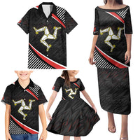 Personalized Isle of Man Family Matching Puletasi and Hawaiian Shirt Quocunque Jeceris Stabit